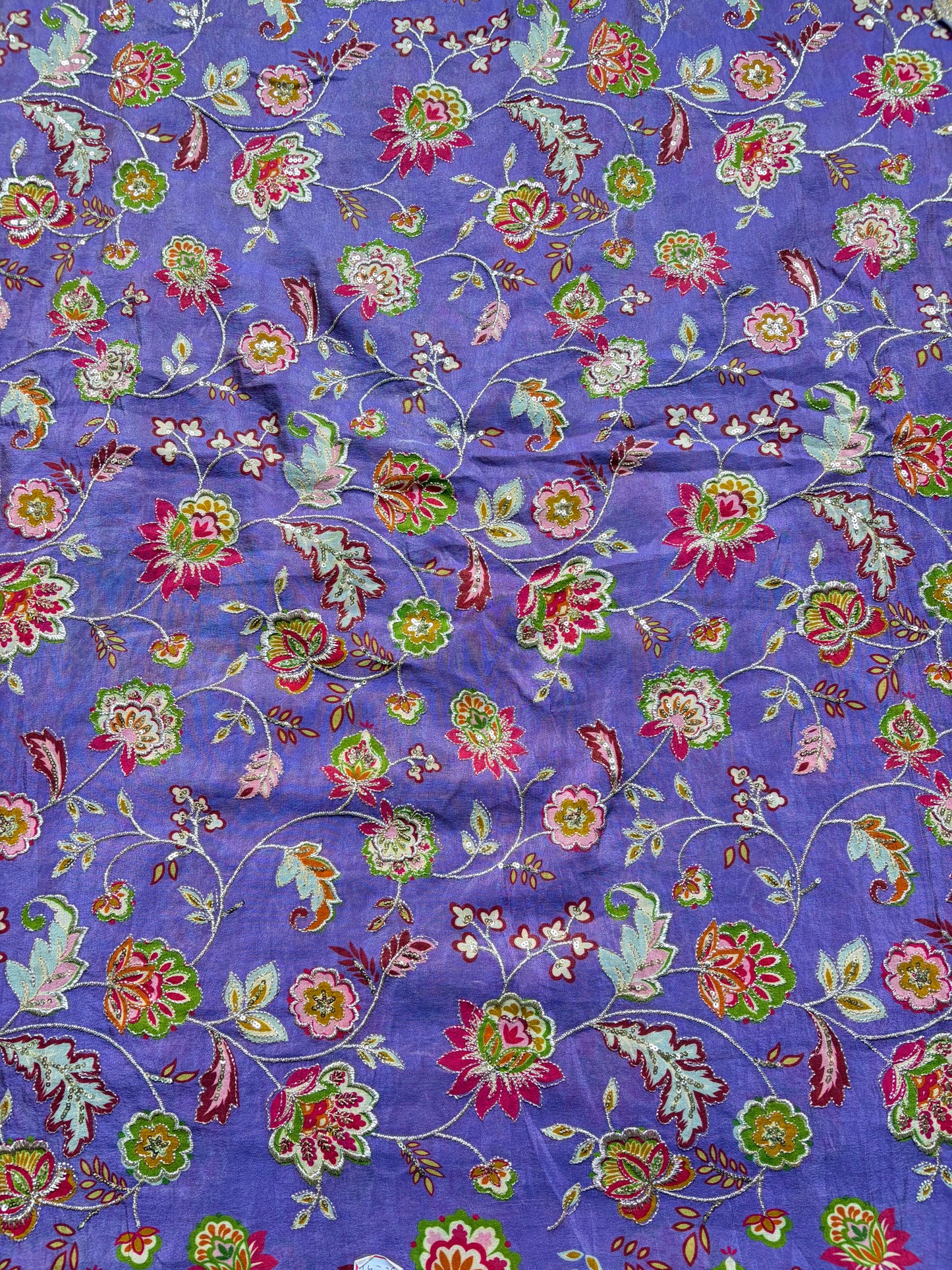 Pure viscouse tissue zari work 44inch width