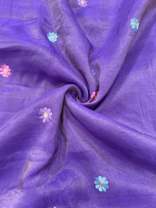 PURE TISSUE MULTI EMBRODERY DAAAMAN STYLE 44-45width LEVANDER