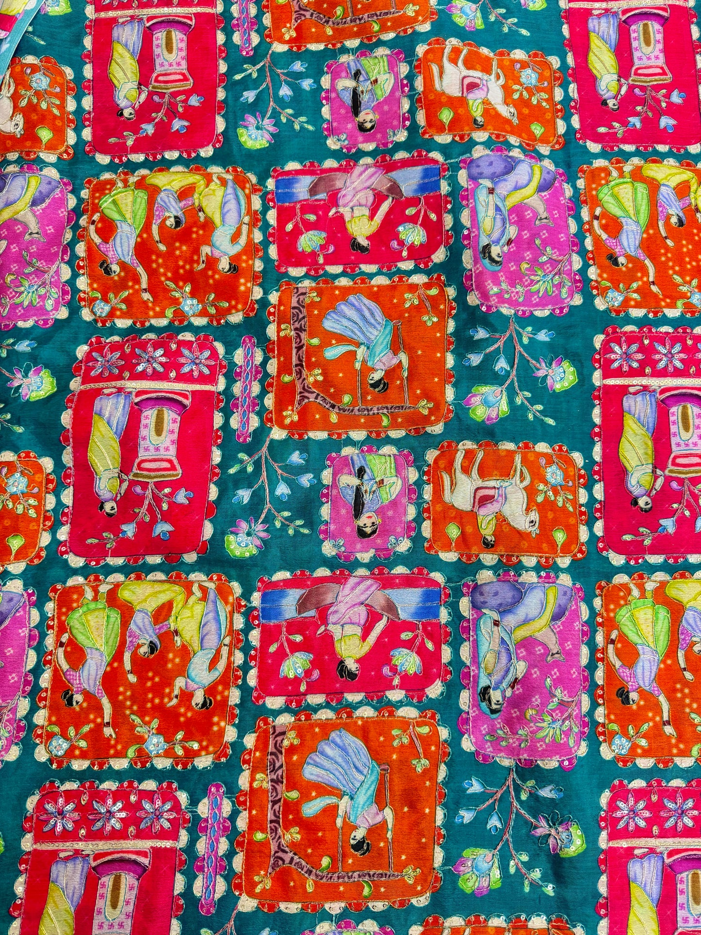 😍PURE CHENON WITH POSITION PRINT👸🤴 RAJA RANI DESIGN 44-45 WIDTH