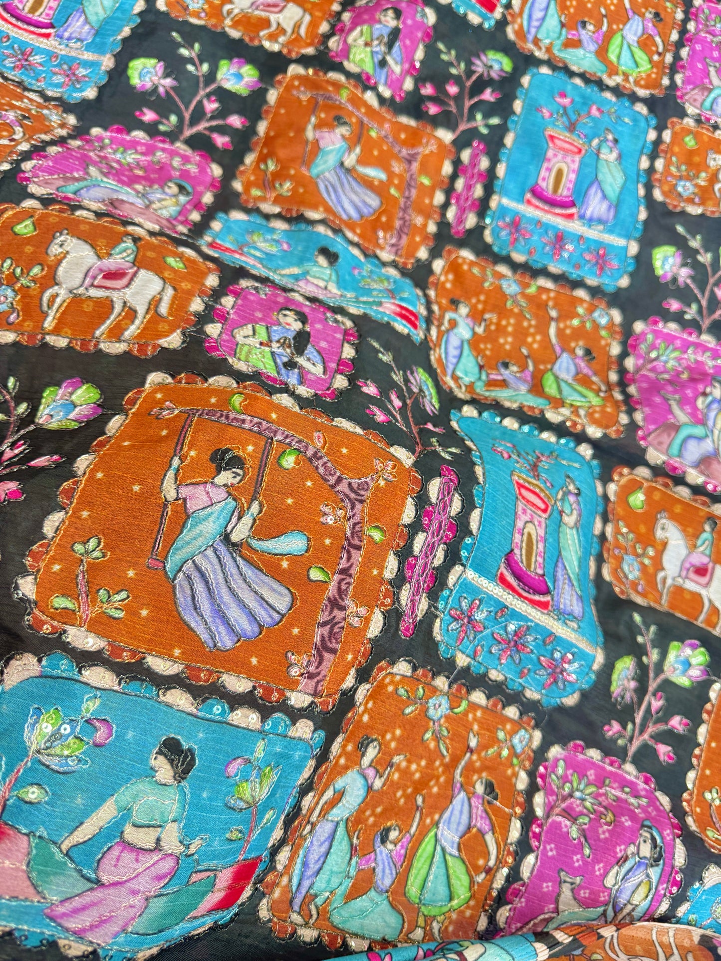 😍PURE CHENON WITH POSITION PRINT👸🤴 RAJA RANI DESIGN 44-45 WIDTH. #4