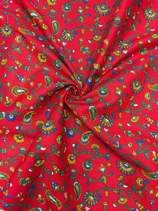 Premium Multicolor Jyothi Cotton Fabric (100% Pure Cotton) – Soft & Breathable 40 width