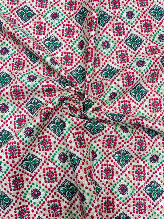 Premium Multicolor Jyothi Cotton Fabric (100% Pure Cotton) – Soft & Breathable 40 width