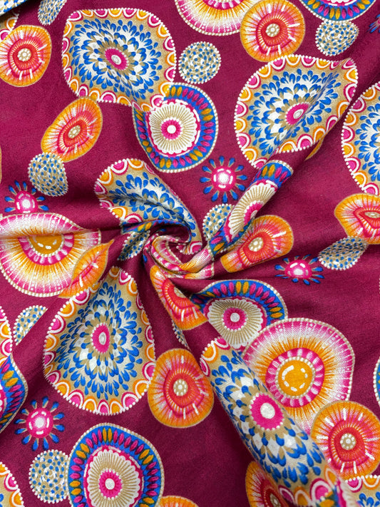 Premium Multicolor Jyothi Cotton Fabric (100% Pure Cotton) – Soft & Breathable 40 width