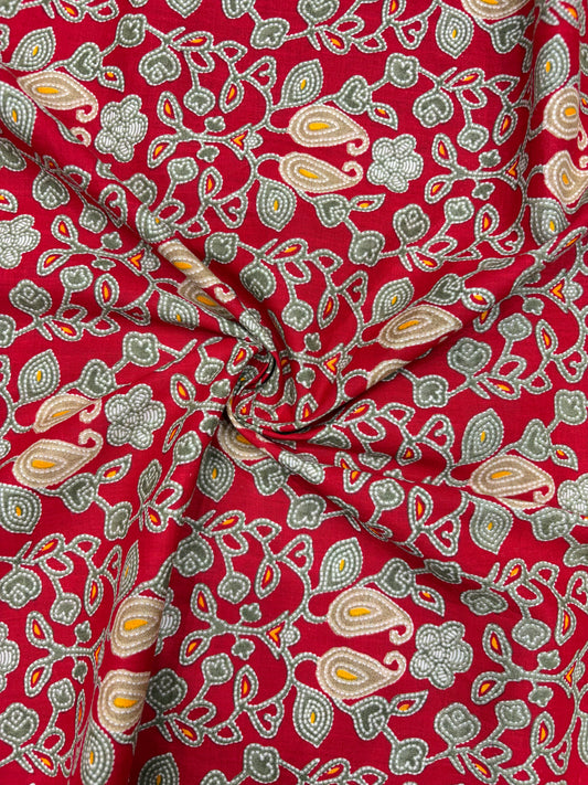 Premium Multicolor Jyothi Cotton Fabric (100% Pure Cotton) – Soft & Breathable 40 width