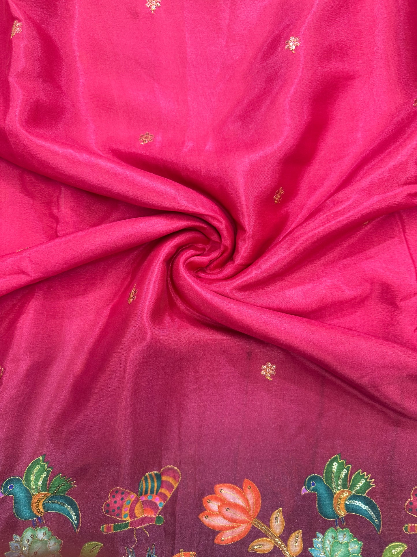 🥰🦌Beautiful Kalamkari Border Fabrics 🦚 44width