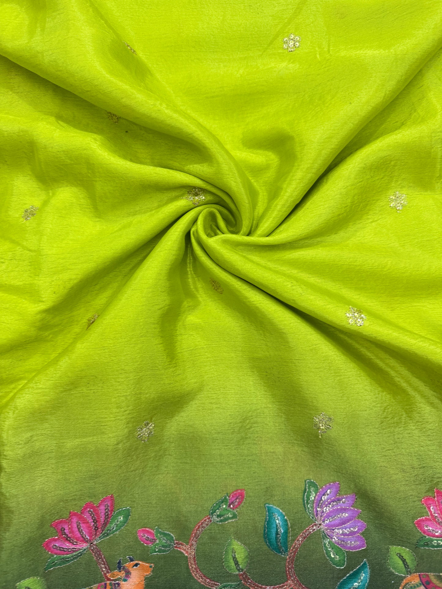 🥰🦌Beautiful Kalamkari Border Fabrics 🦚 44width