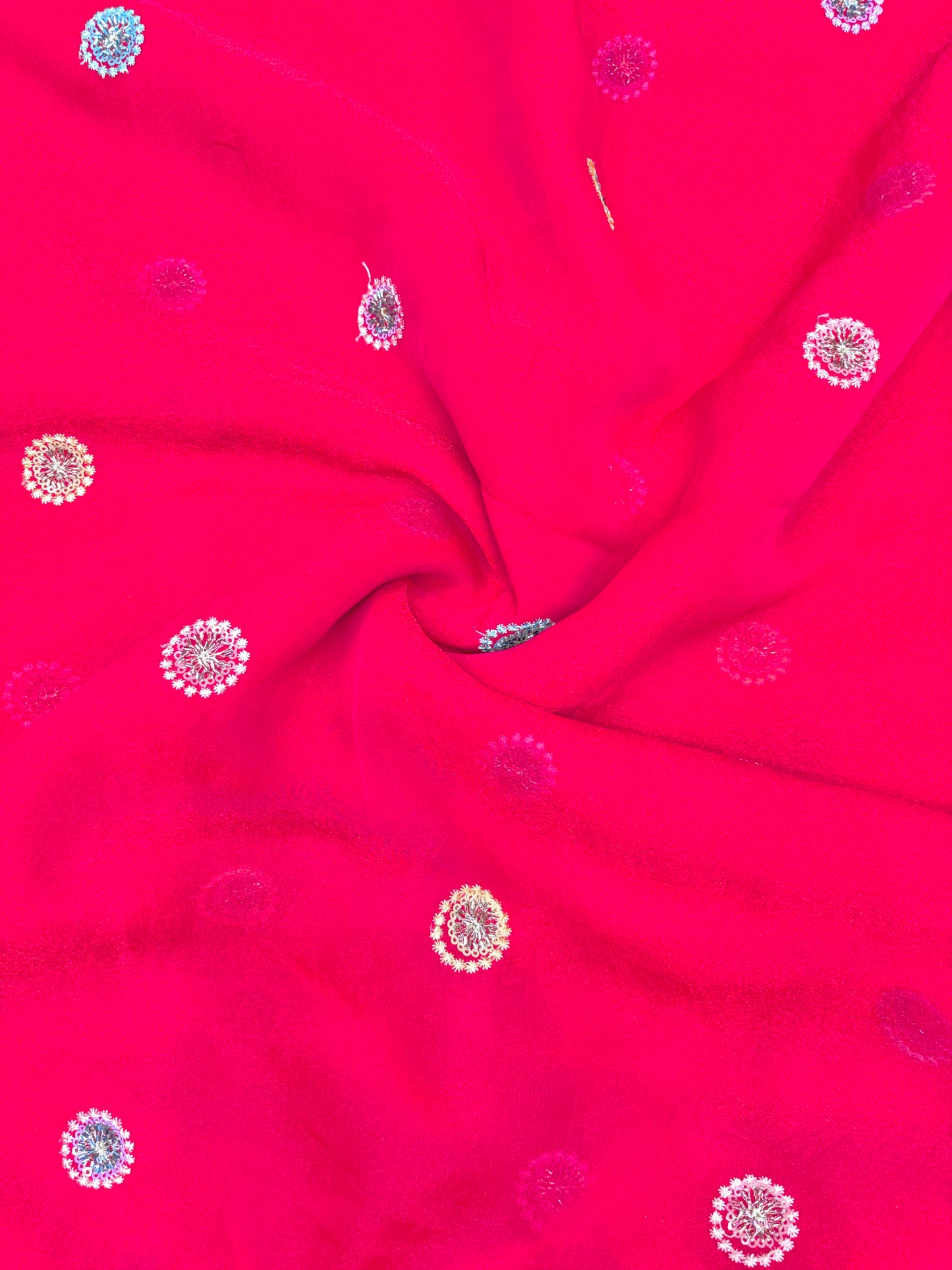 😍Exclusive Space Silk with Multi Colour Embroidery 44 inch width 🪡🧵