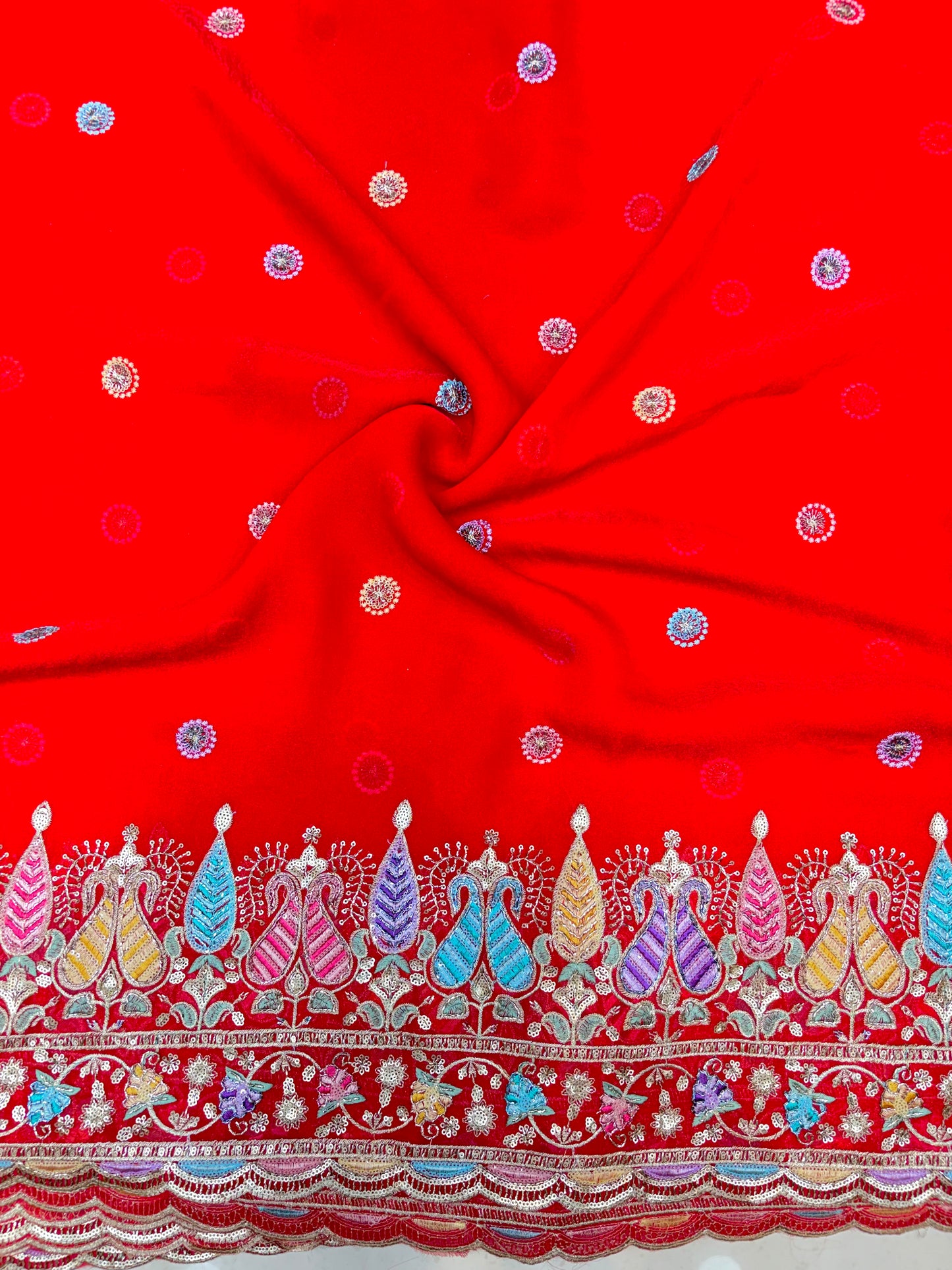 😍Exclusive Space Silk with Multi Colour Embroidery 44 inch width 🪡🧵