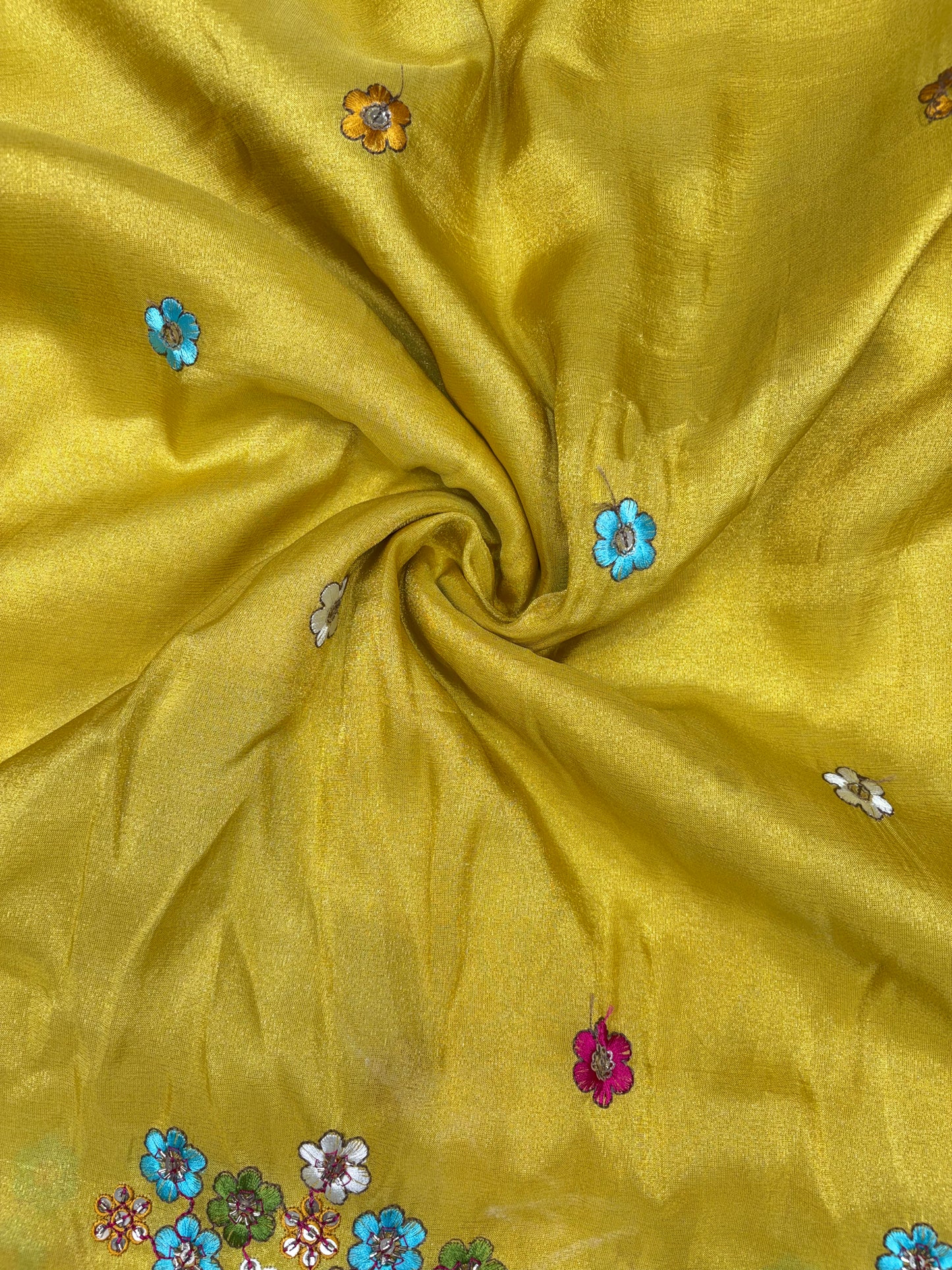 Royal Heritage Visco Tissue (Embroidered )Fabric ,lehanga,blouse, duppats , Inch 44-45 Width