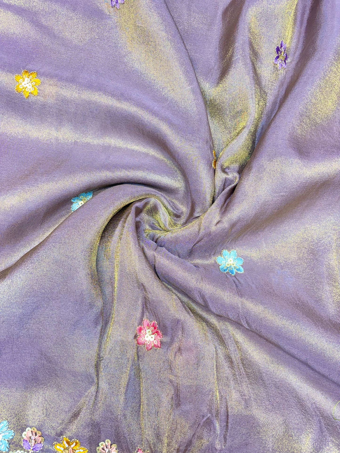 Royal Heritage Visco Tissue (Embroidered )Fabric ,lehanga,blouse, duppats , Inch 44-45 Width