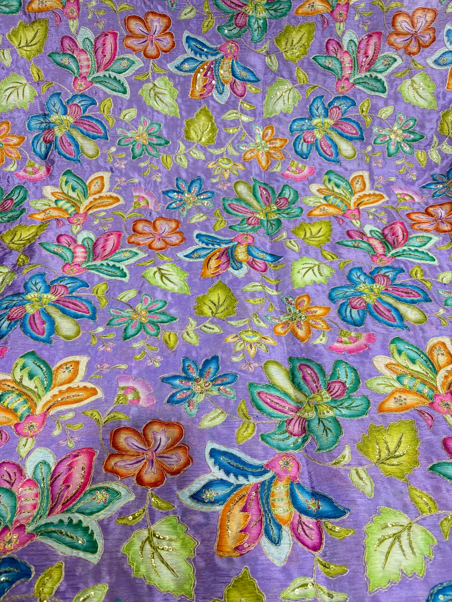 Beautiful π Pure Chenin fabrics flower desing 44inch width