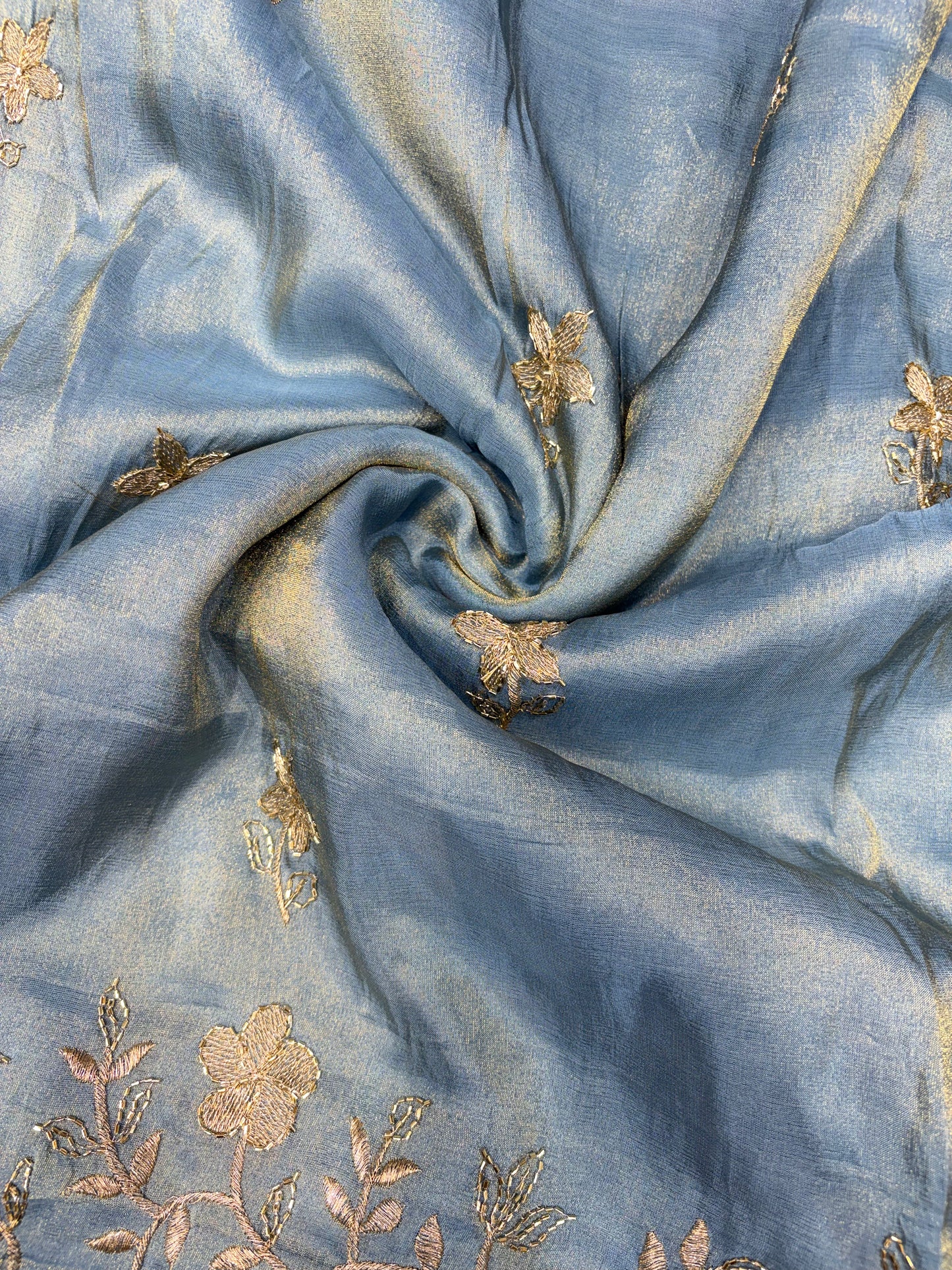 Pure viscouse tissue with beats work flower design 44WDTH