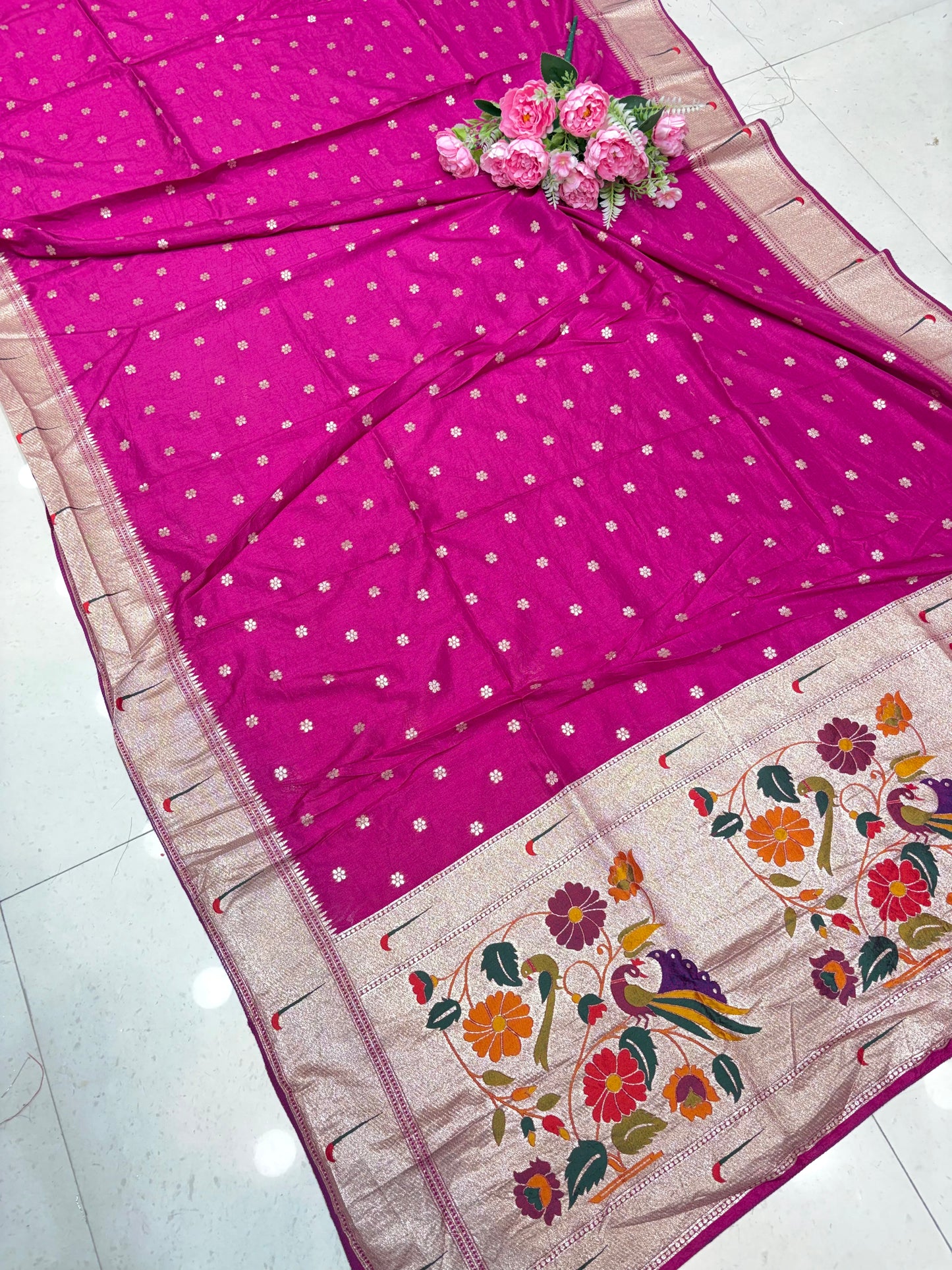 🧣😍Gorgeous patnick Dupattas 2.25 meter 🥹PURPLE COLOUR