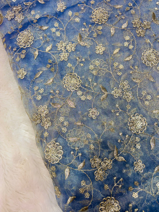 Royal Bloom Tissue Net Fabric 44width