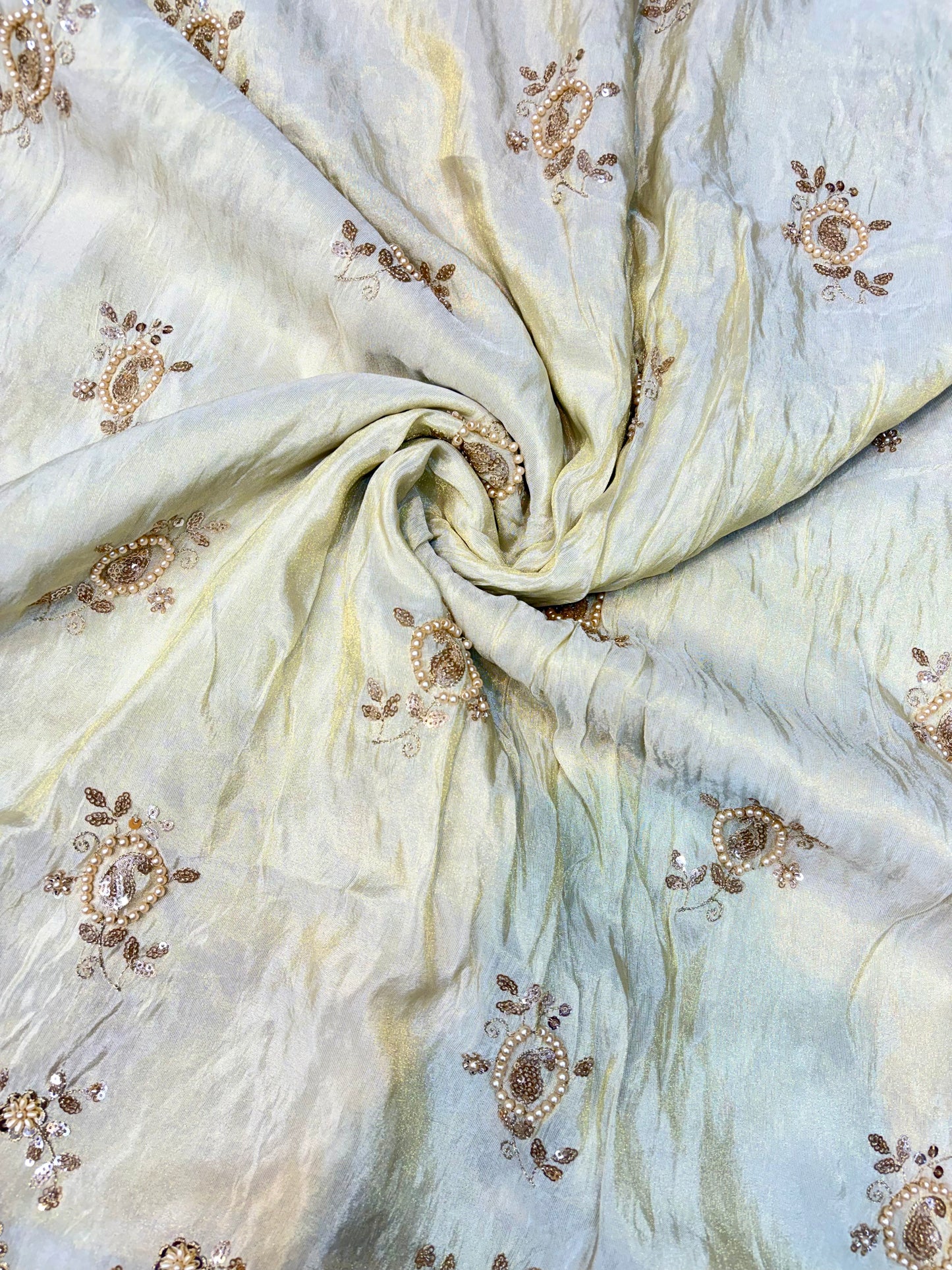 Premium Celestia Viscose Tissue Handwork Fabric 54inch width ( Dyble ) ✅