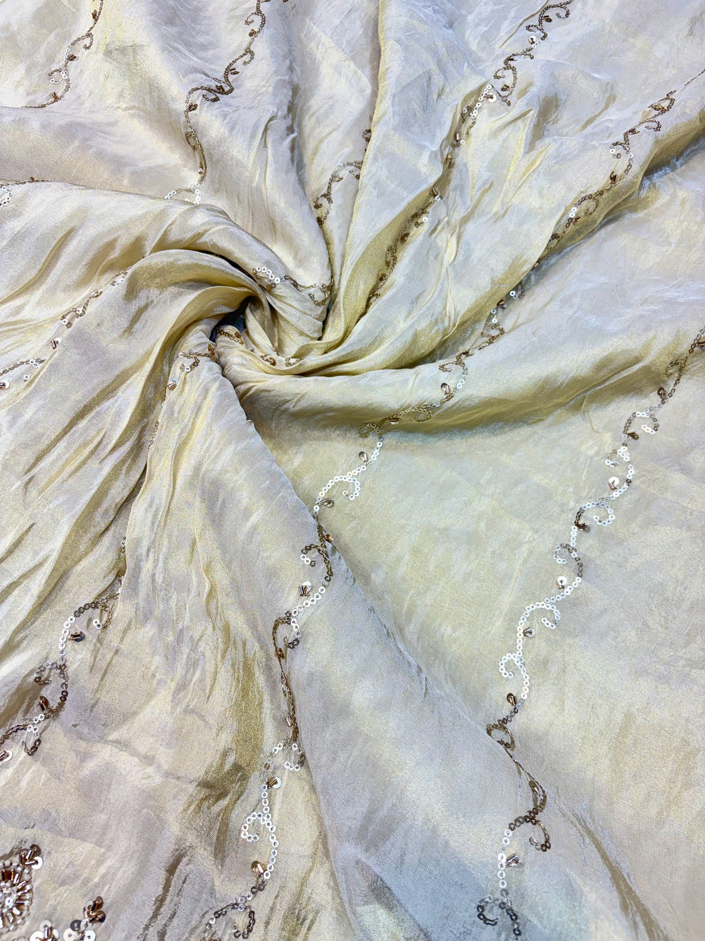 Premium Celestia Viscose Tissue Handwork Fabric 54inch width ( Dyble ) ✅
