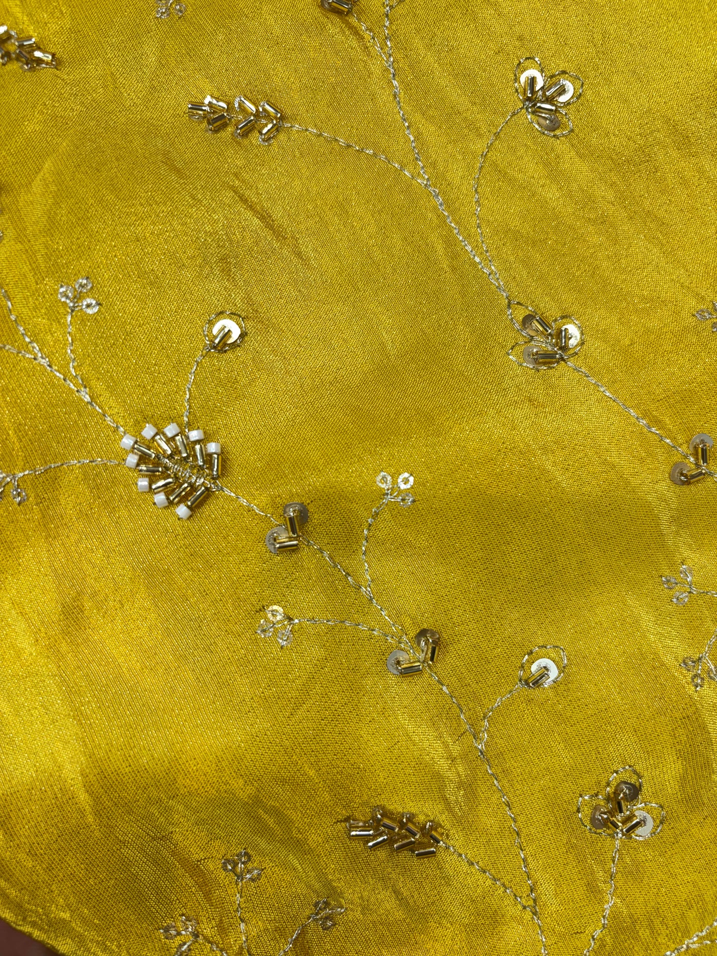 😍Royal Handwork viscouse Tissue Silk Fabric 44inch width