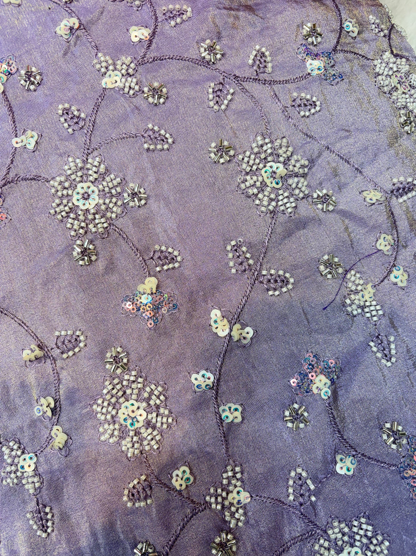 😍Royal Handwork viscouse Tissue Silk Fabric 44inch width