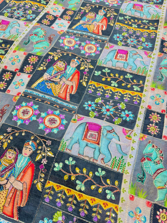 👸🤴Execlusive 😍design in raja Rani position printed ♥️chenon fabric 44width