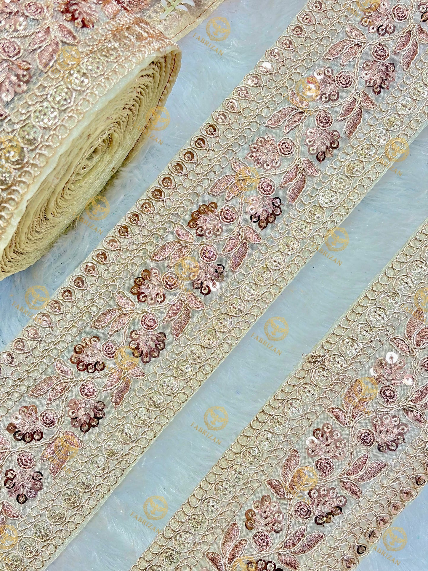 Premium Maharani Gold Zari Embroidered Lace 3inch (pack of 9 meter ) Saree border, lehenga, blouse, dupatta, gowns