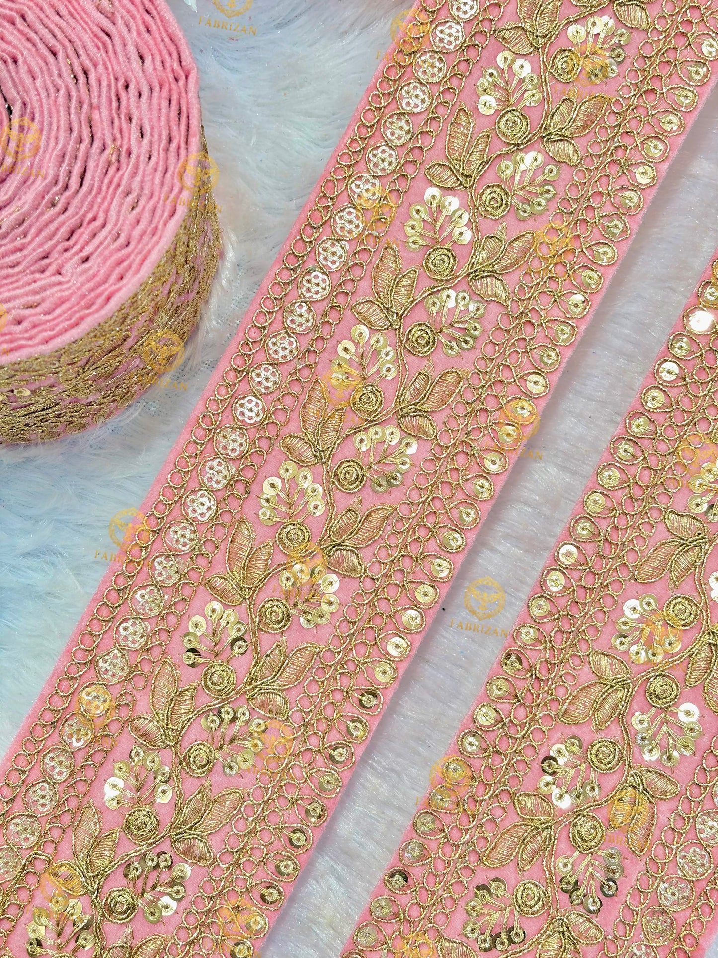 Premium Maharani Gold Zari Embroidered Lace 3inch (pack of 9 meter ) Saree border, lehenga, blouse, dupatta, gowns