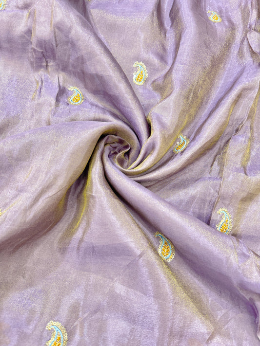 😍Pure viscouse tissu embroidery border 💕with elephant 🐘desing lehanga,Sari,blouse , dress 45-inch width