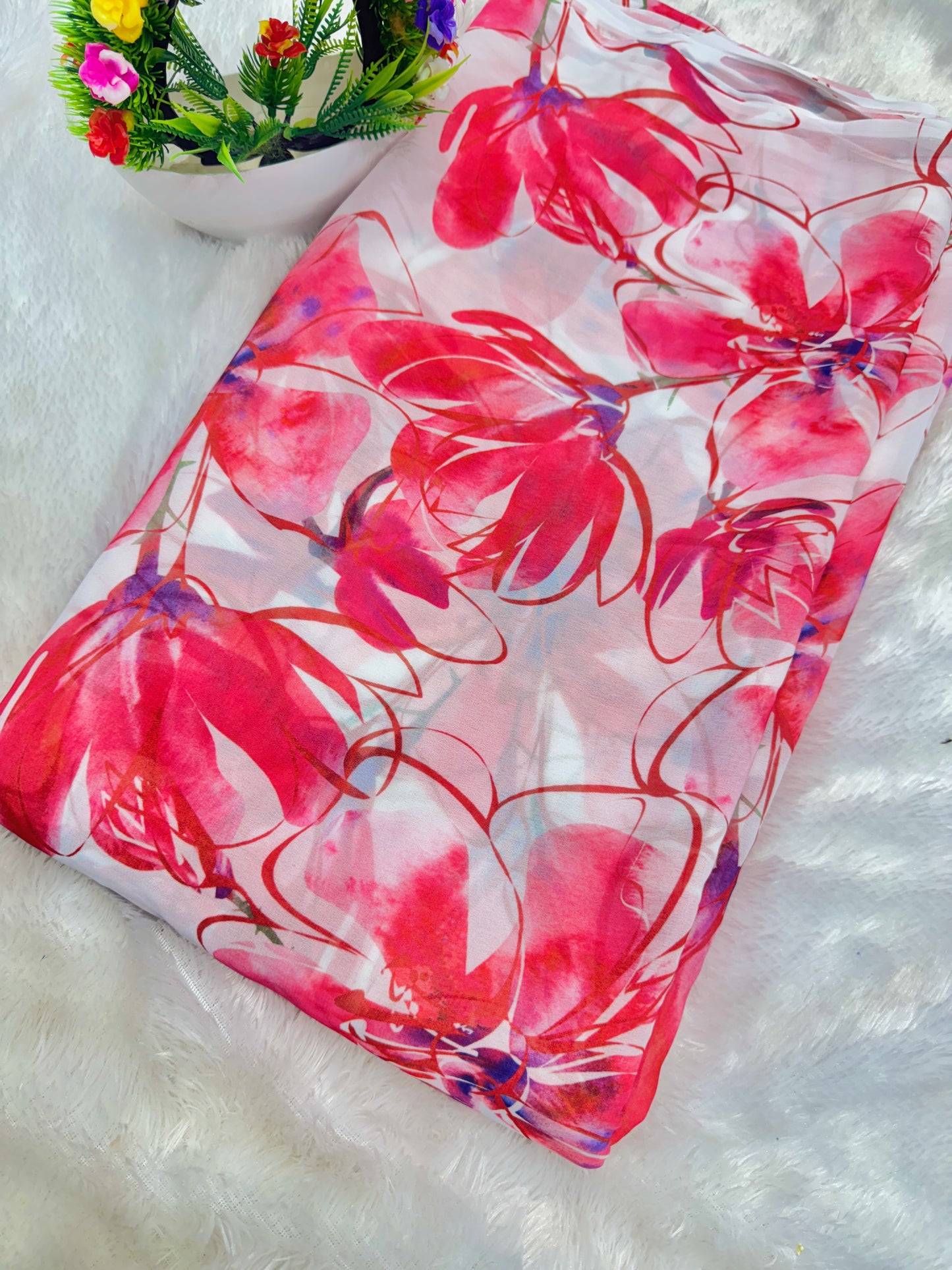 100% Soft šprinted georgette,š„»Lightweight 44-45inch width Sare , Anarkali , dresses