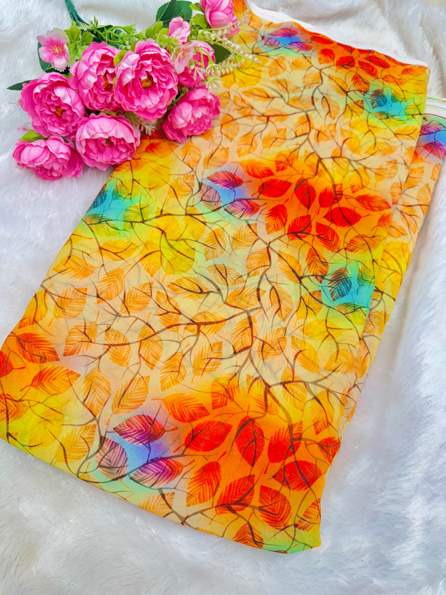 100% Soft šprinted georgette,š„»Lightweight 44-45inch width Sare , Anarkali , dresses
