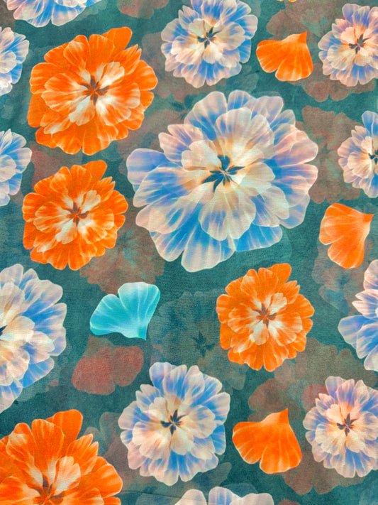 100% Soft šprinted georgette,š„»Lightweight 44-45inch width Sare , Anarkali , dresses