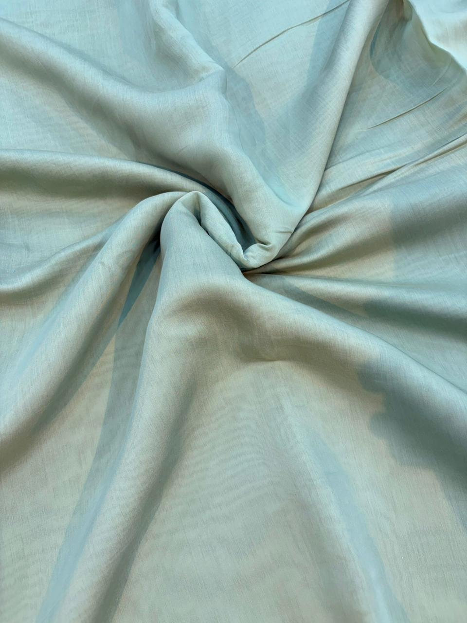 Elegant Pashmina Silk with 2 side work Dupatta with Embroidered Borders and plain width 44