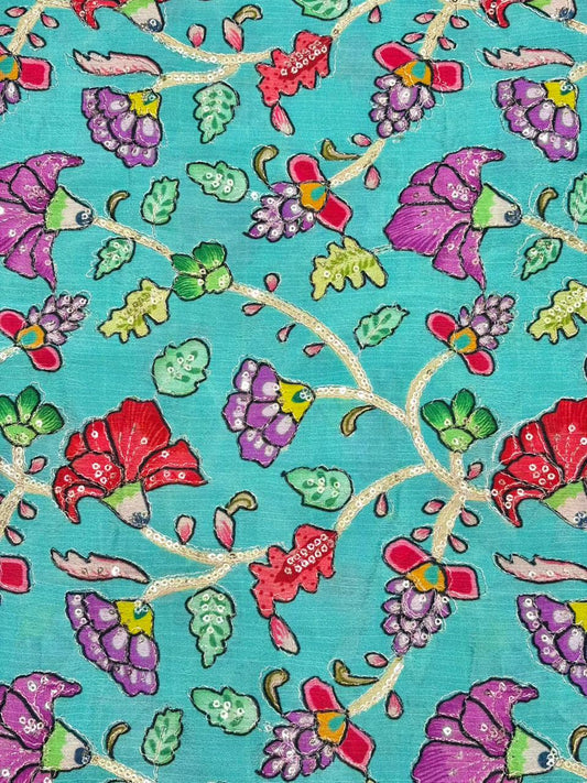 Royal Kalamkari Enchantment | Premium Dola Silk width 44 soft lite weight