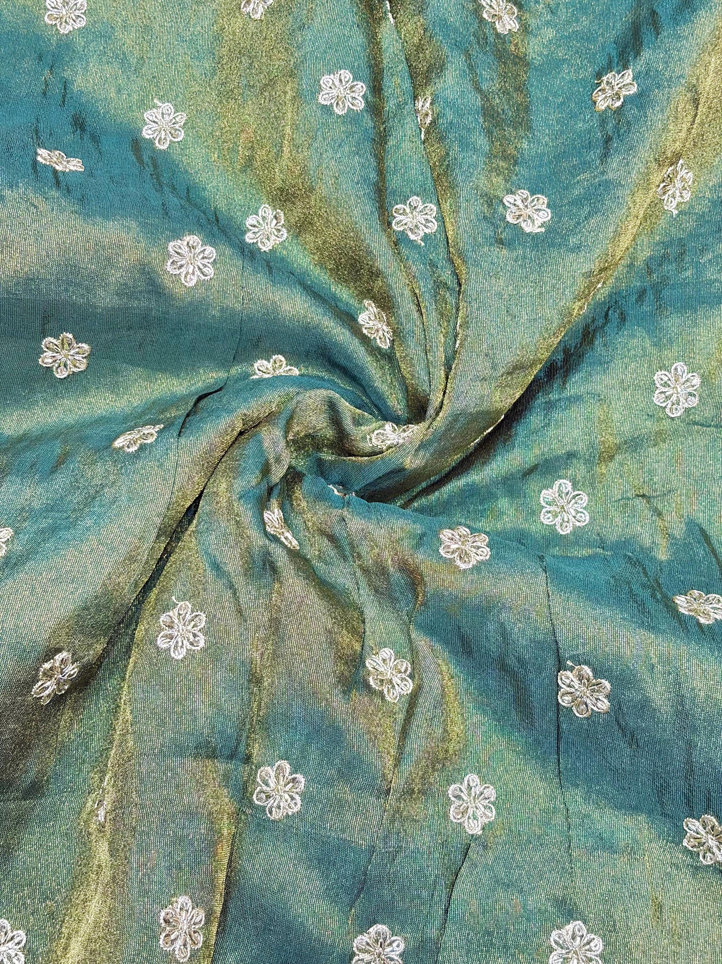 Regal Viscose Tissue fabrics – Exquisite Beadwork & Floral Artistry Width 44