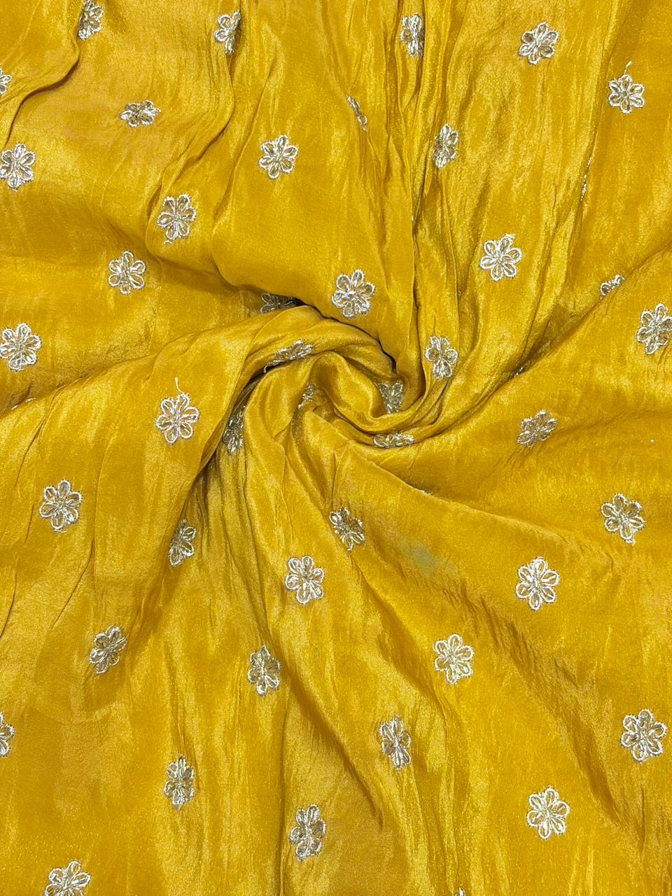 Regal Viscose Tissue fabrics – Exquisite Beadwork & Floral Artistry Width 44