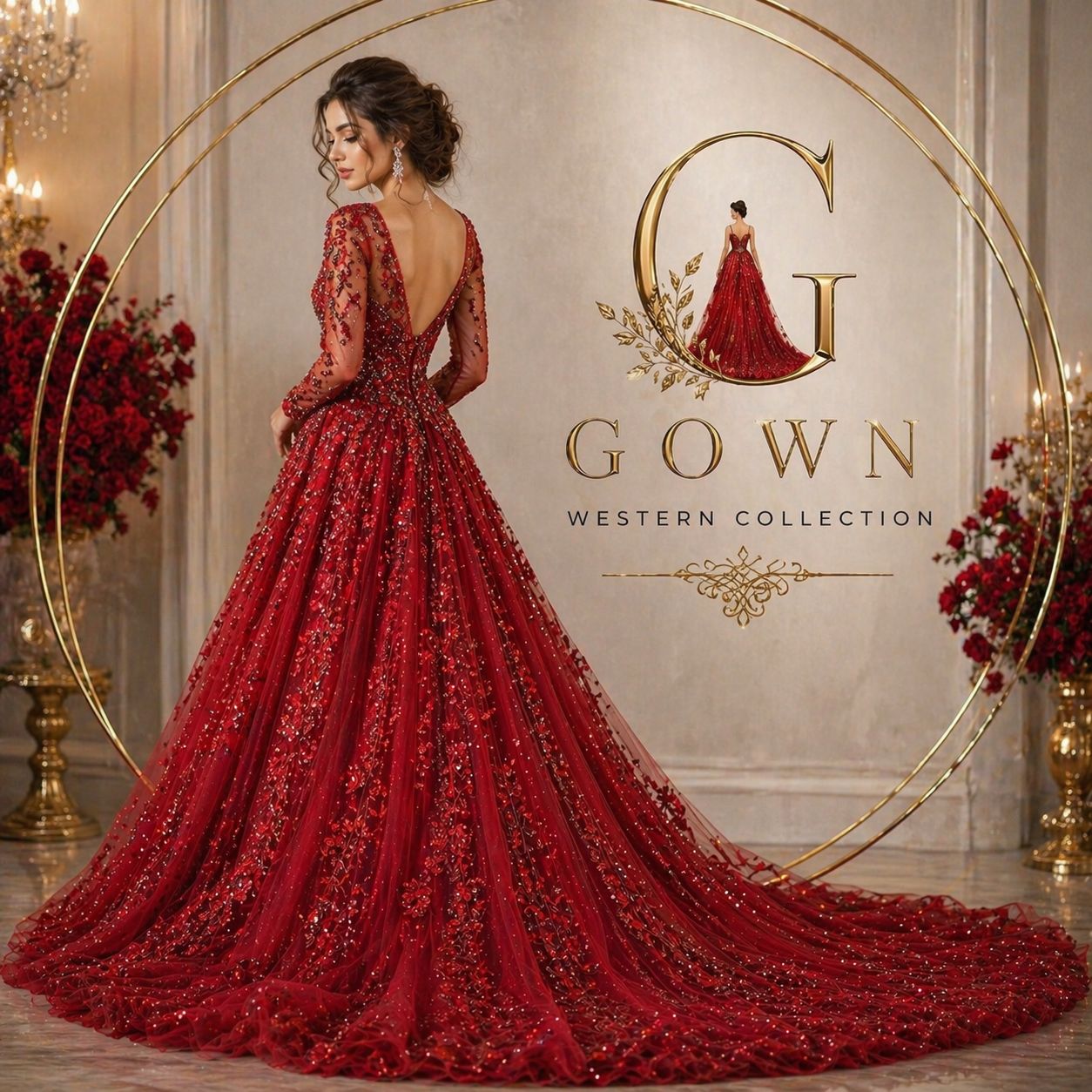 Hand Work Bridal Designer Net