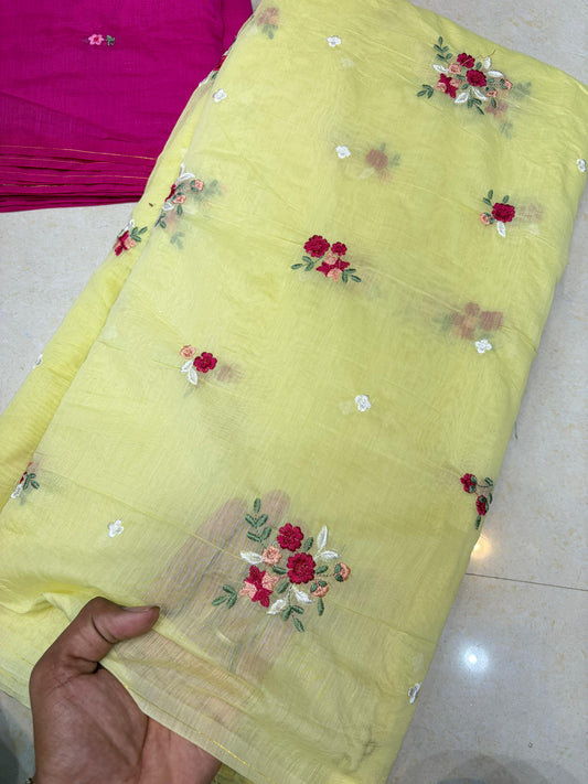 Premium Malchandari Dairy Embroidery Soft Width 44