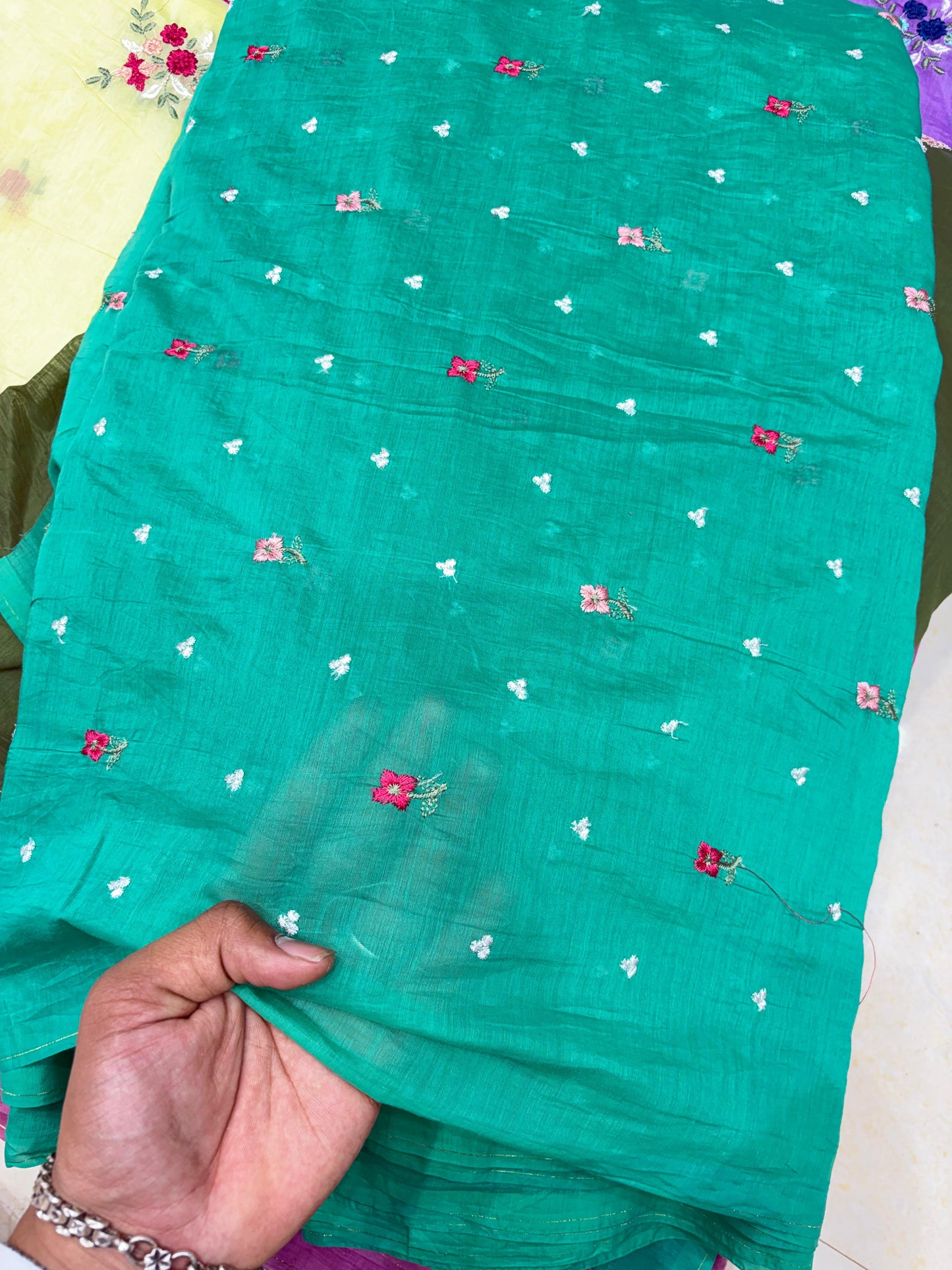 Premium Malchandari Embroidery Soft Fabric – 44" Width