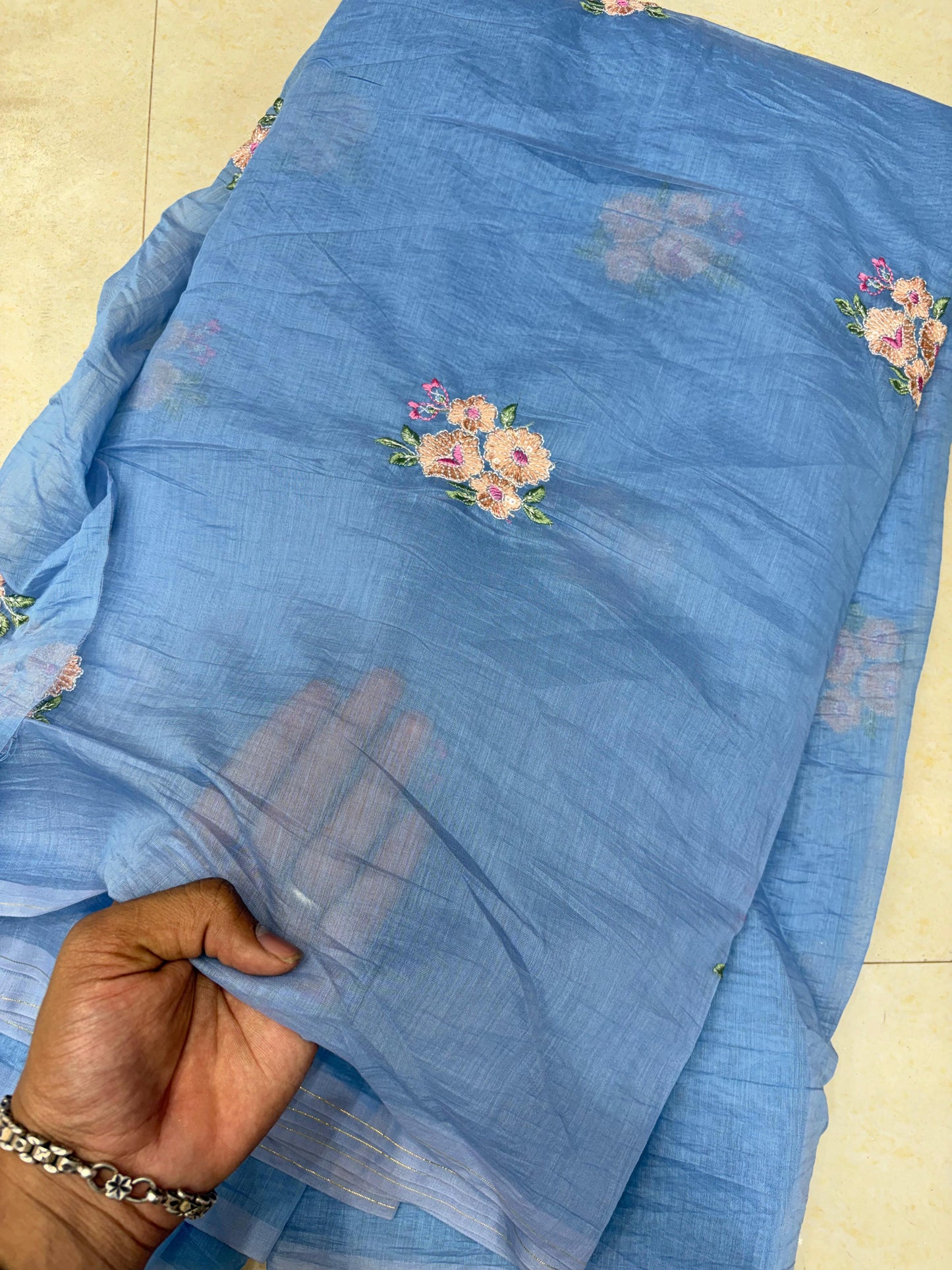 Premium Malchandari Embroidery Soft Fabric – 44" Width