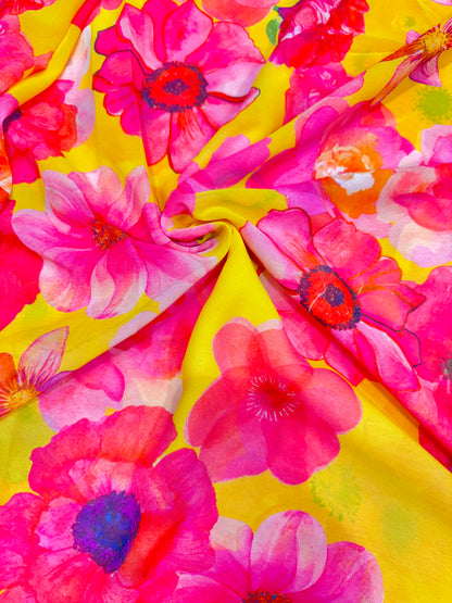 Georgette imprimée 100% douce 👗, tissu léger de 44-45 pouces de large, idéal pour les saris, les anarkalis et les robes 🥻