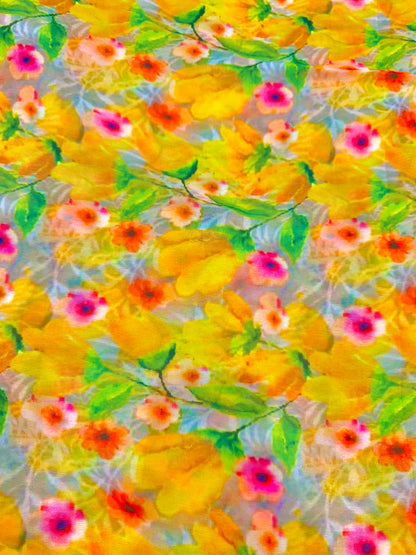 Georgette imprimée 100% douce 👗, tissu léger de 44-45 pouces de large, idéal pour les saris, les anarkalis et les robes 🥻