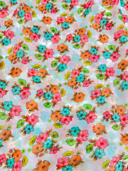 Georgette imprimée 100% douce 👗, tissu léger de 44-45 pouces de large, idéal pour les saris, les anarkalis et les robes 🥻