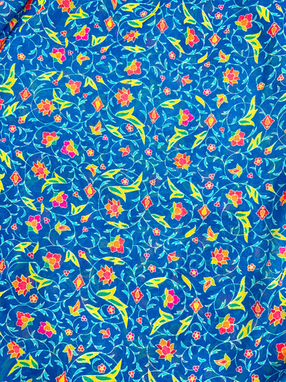 Georgette imprimée 100% douce 👗, tissu léger de 44-45 pouces de large, idéal pour les saris, les anarkalis et les robes 🥻