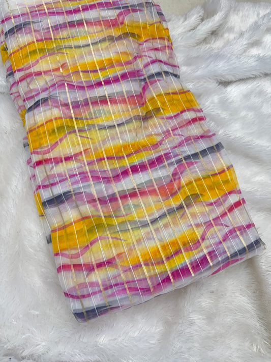 🥰Printed organza fabric 👗features a delicate floral print in a beautiful 🥹 44inch width