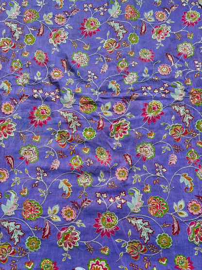 Pure viscouse tissue zari work 44inch width