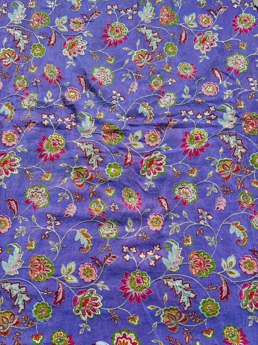 Pure viscouse tissue zari work 44inch width