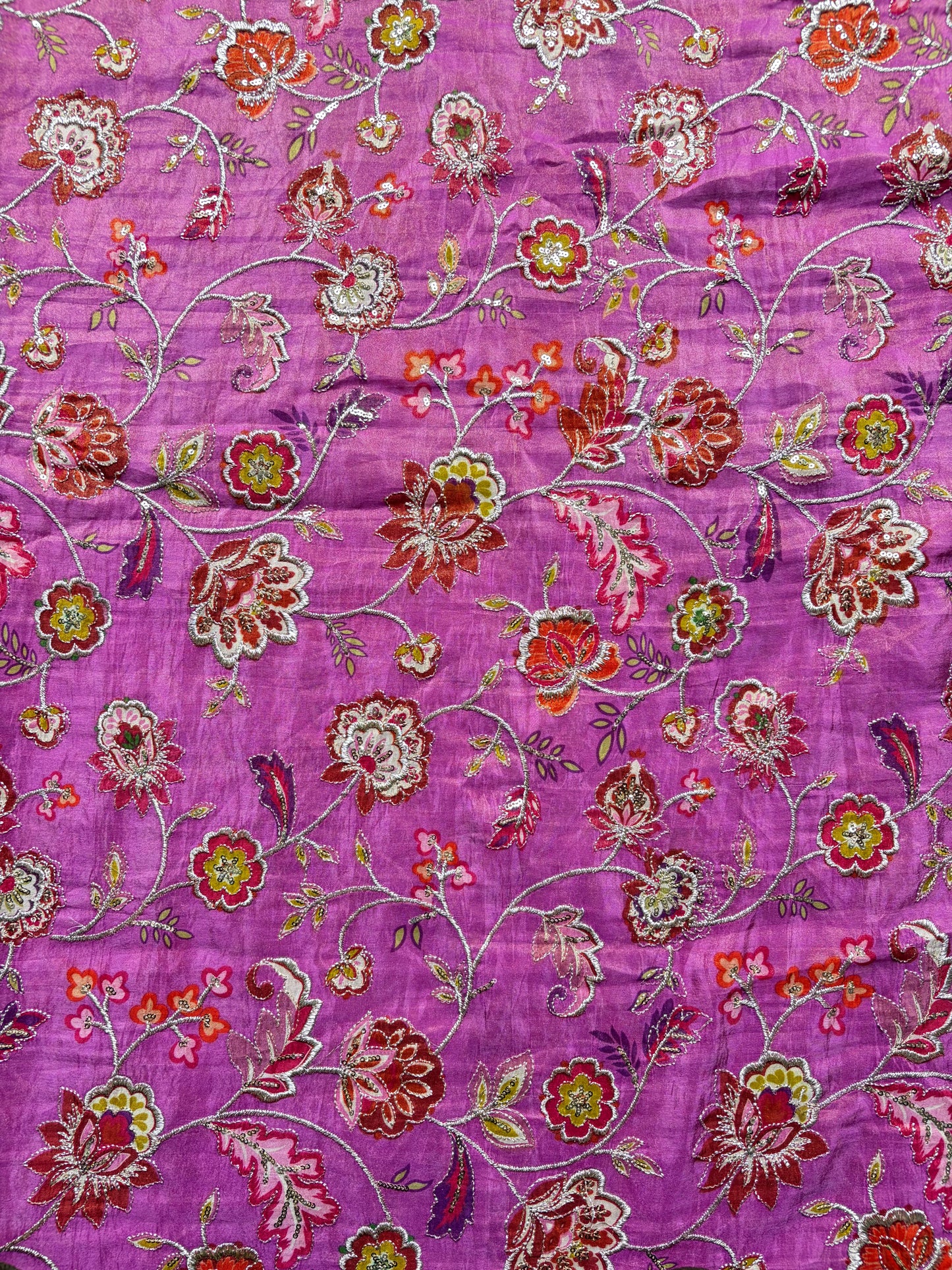 Pure viscouse tissue zari work 44inch width