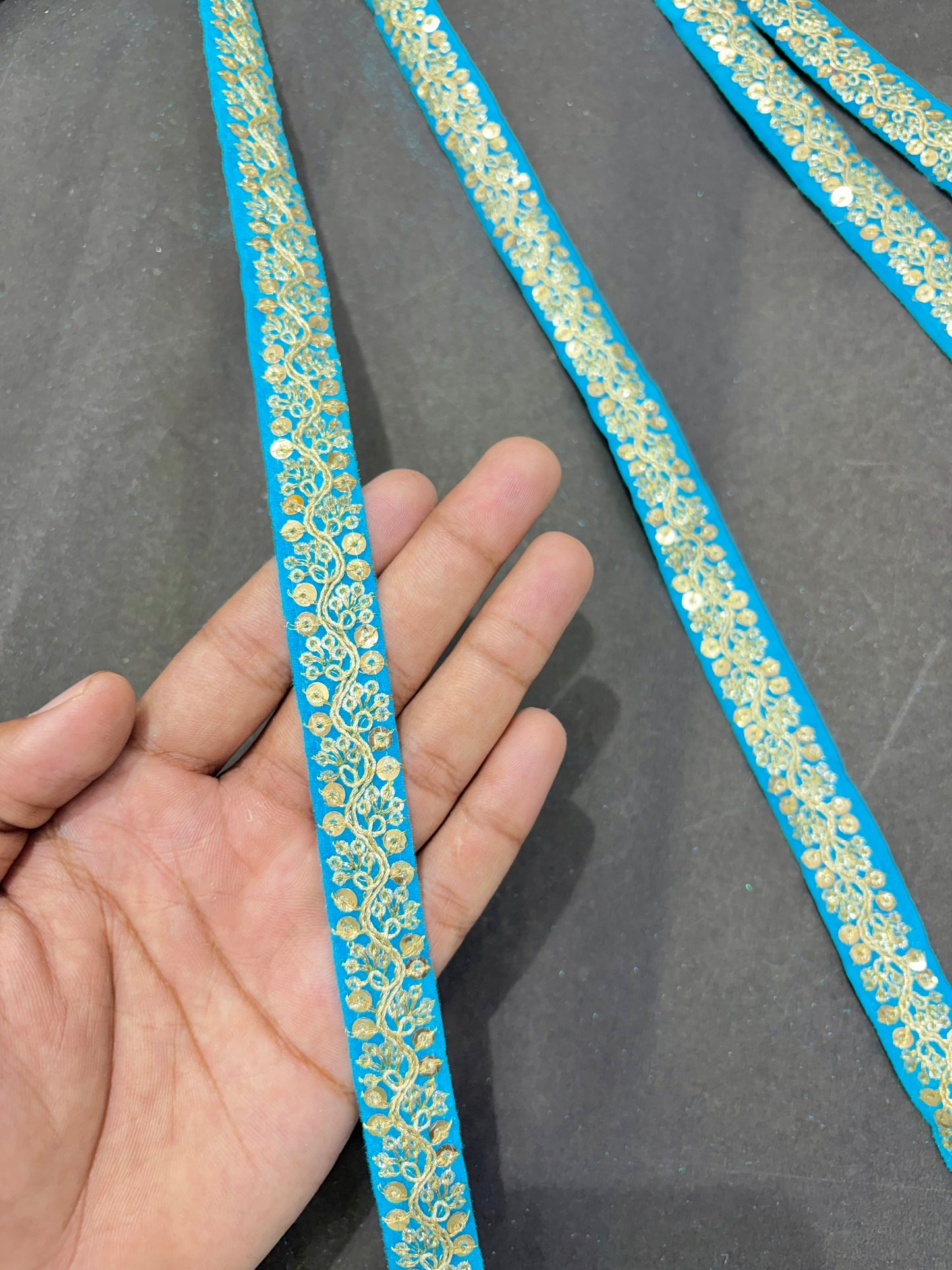 Fancy Embroidered Zari Lace Border for Saree, Dupatta, Lehenga, Dress & Craft – Golden Work Lace Trim Roll (Multiple Colors, 9 Meter)