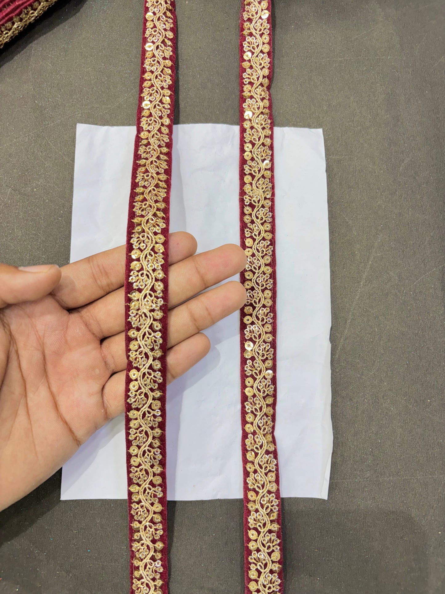 Fancy Embroidered Zari Lace Border for Saree, Dupatta, Lehenga, Dress & Craft – Golden Work Lace Trim Roll (Multiple Colors, 9 Meter)