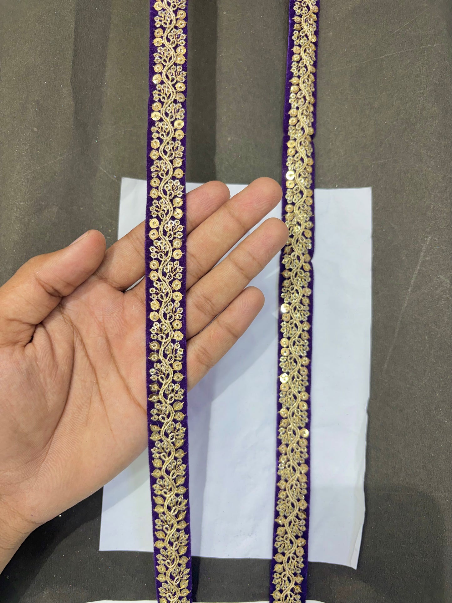 Fancy Embroidered Zari Lace Border for Saree, Dupatta, Lehenga, Dress & Craft – Golden Work Lace Trim Roll (Multiple Colors, 9 Meter)