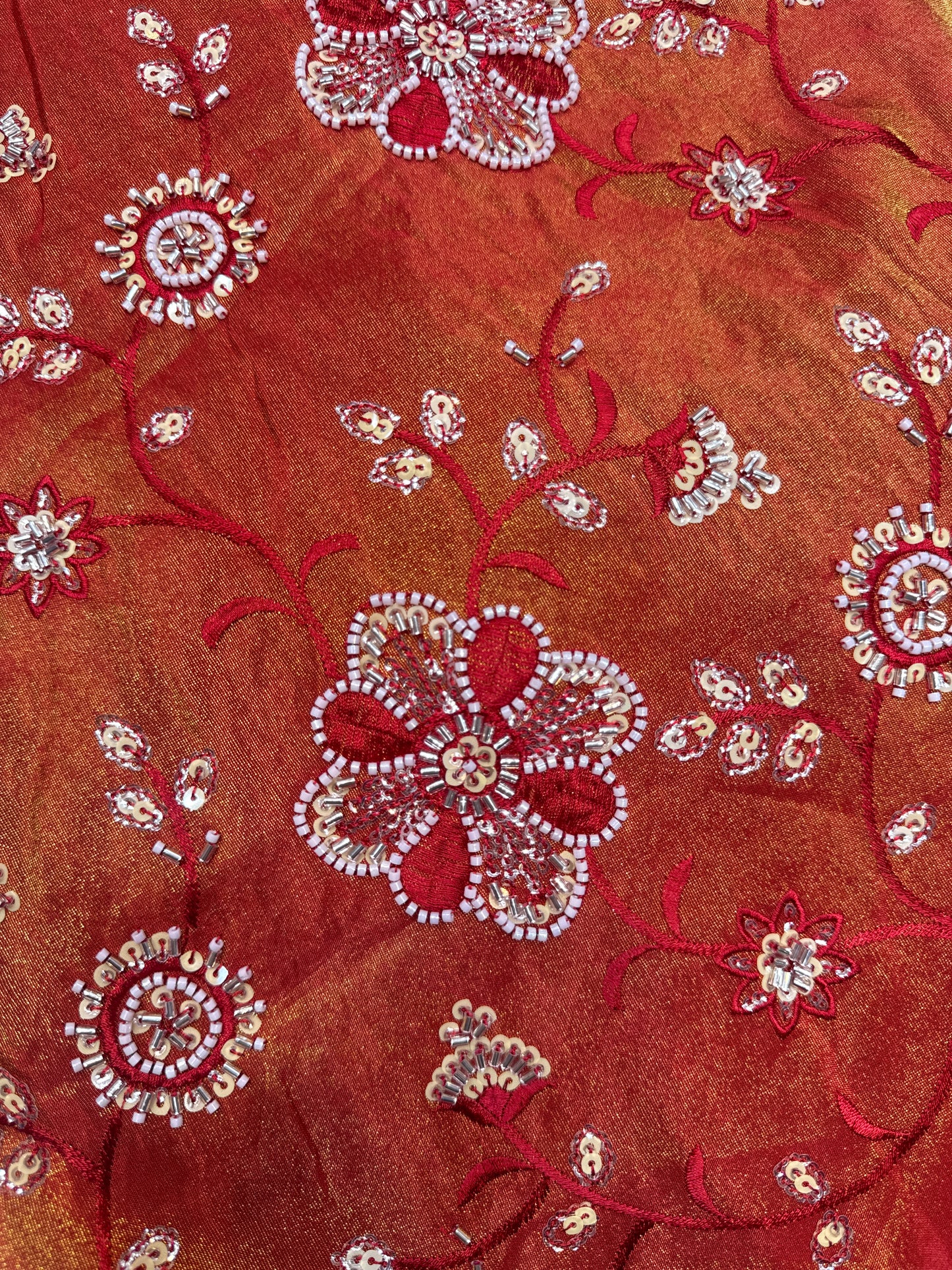 viscose  Tissue hand work Embroidery 44 inch width