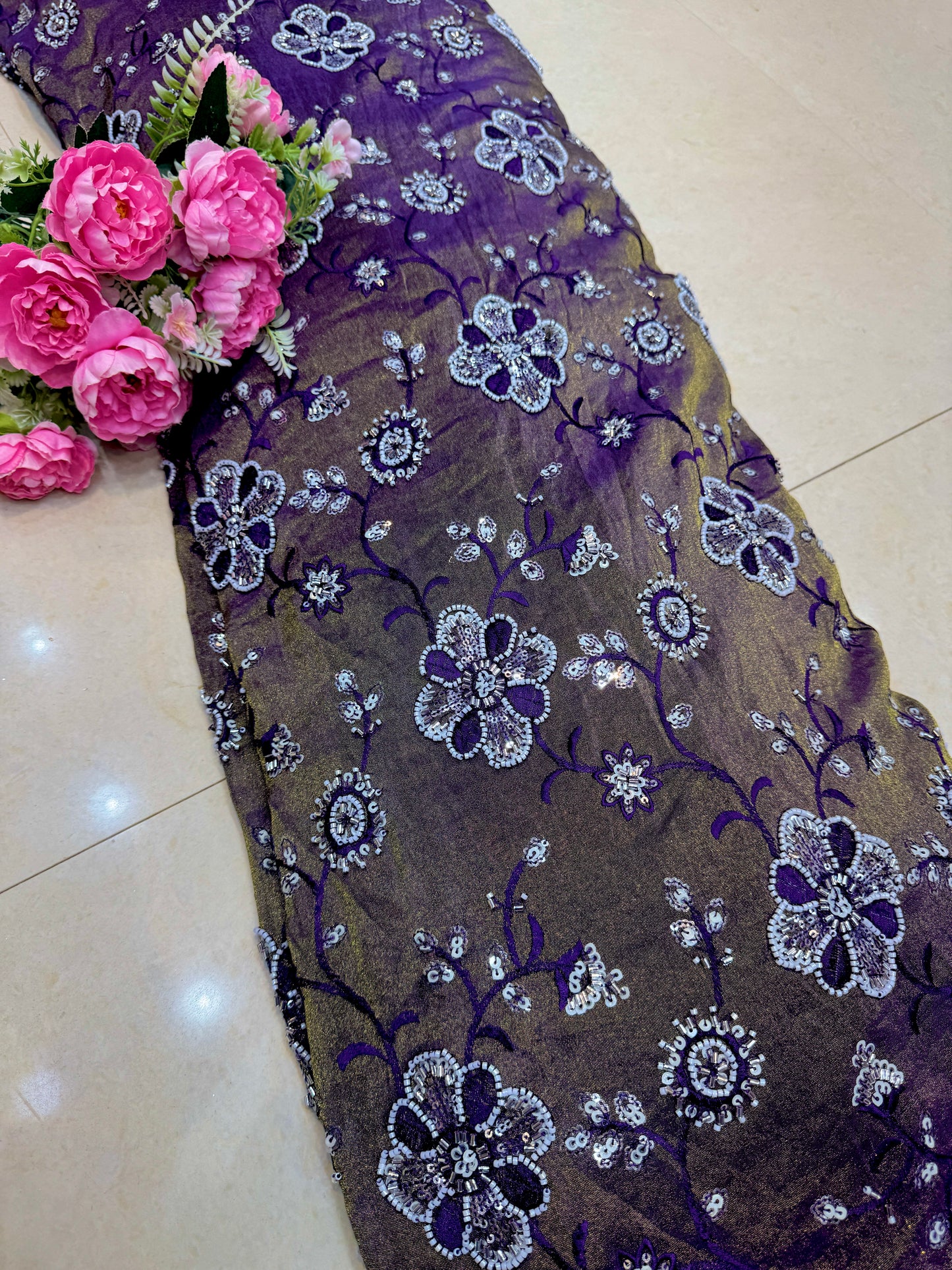 viscose  Tissue Embroidery 44 inch width